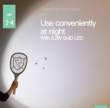 Load image into Gallery viewer, USB 1200mAh Rechargeable Electric fly killer Racket Swatter Zapper