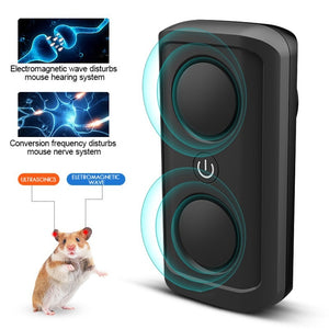 Ultrasonic Pest Repeller Mice Rats Bed Bugs Rodents Insects Household Electromagnetic Electronic Repellent with Double Speakers